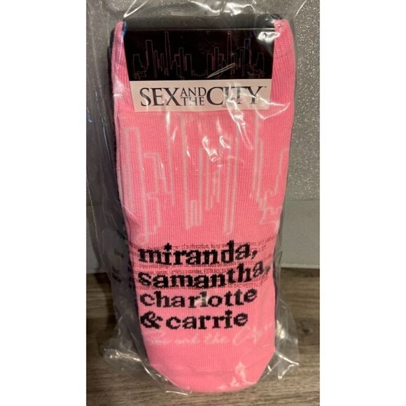 HBO 6 Pairs Pink-Black Sex And The City Graphic Low-Cut Socks -Size 6-10 - Picture 5 of 5